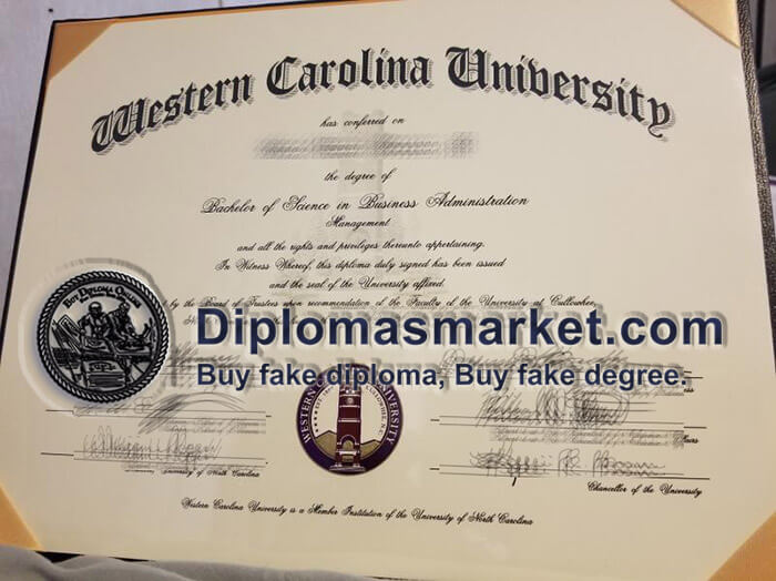 Buy WCU fake diploma, buy Western Carolina University diploma online.