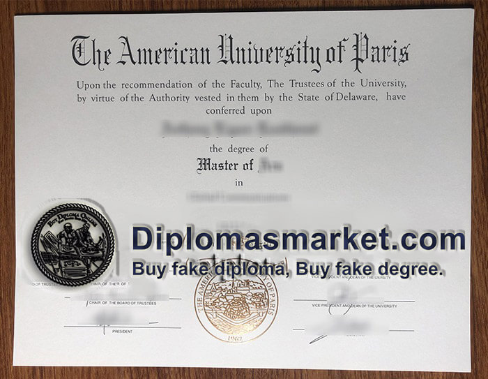 Where to buy American University of Paris diploma? buy AUP fake degree online.