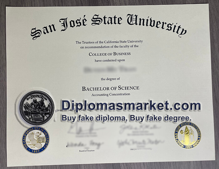 Order San Jose State University diploma.