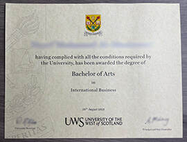 UWS Degree, Buy University of the west of Scotland Diploma.