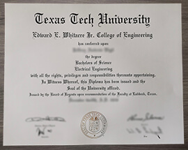 Buy Texas Tech University diploma, TTU degree.