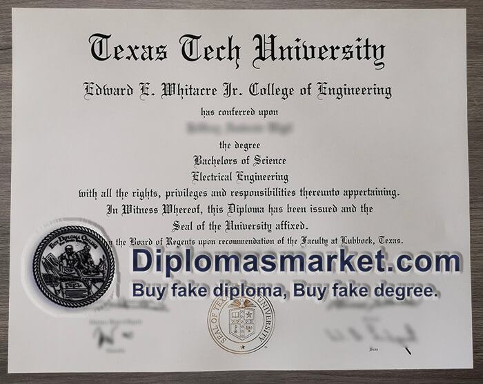 Buy Texas Tech University diploma, buy fake degree online.