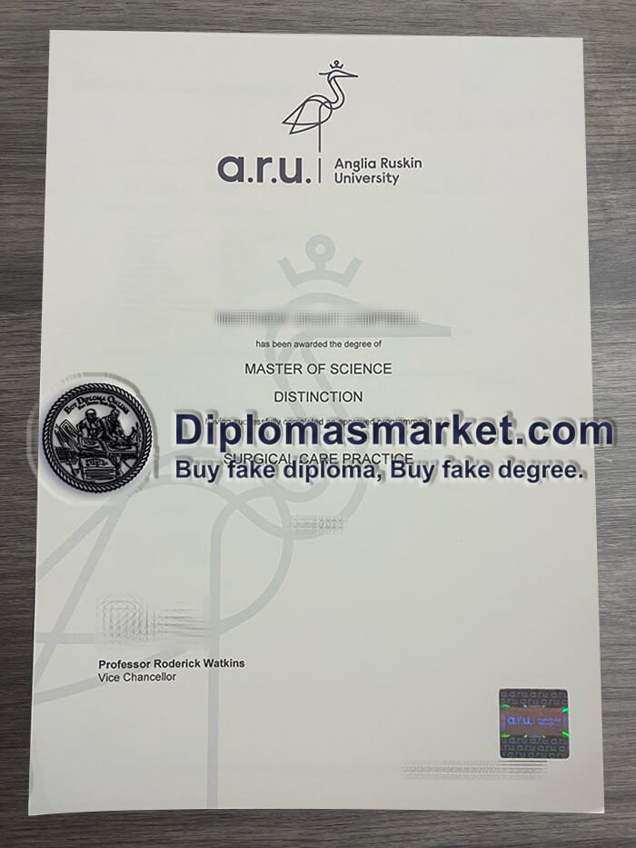 Buy Anglia Ruskin University fake diploma, Fake ARU degree online.