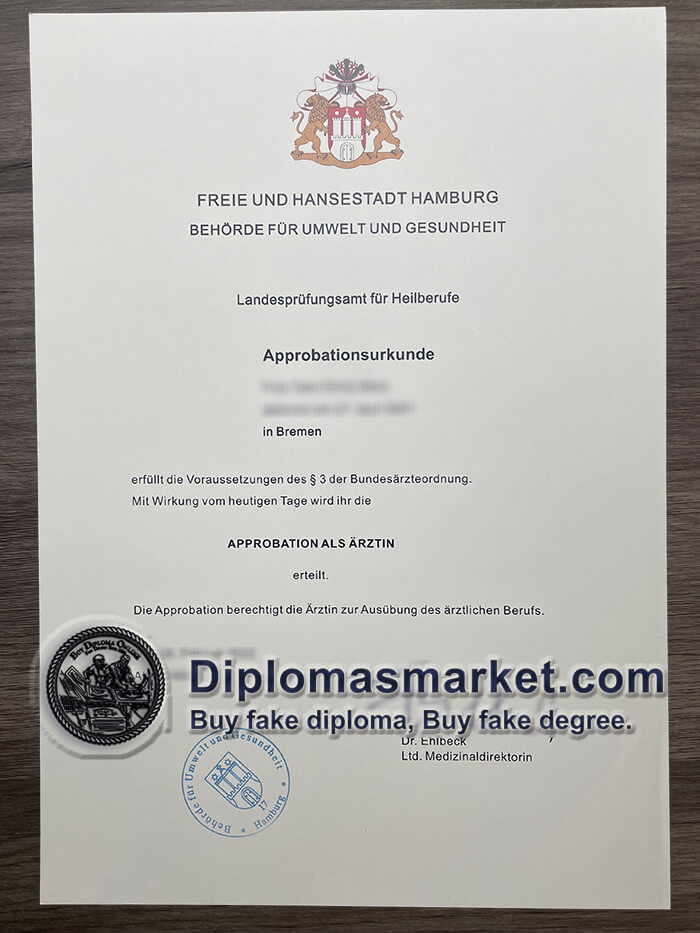 where to buy Approbationsurkunde certificate?