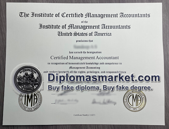 Where to buy Certified Management Accountant Certificate? buy CMA fake certificate online.