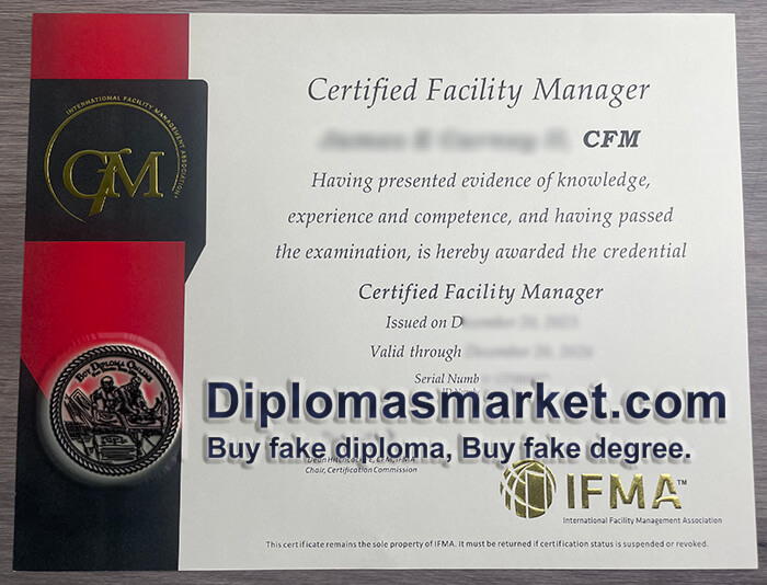 Buy Certified Facility Manager certificate