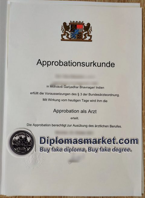Where to order Approbation als Arzt Certificate Online?