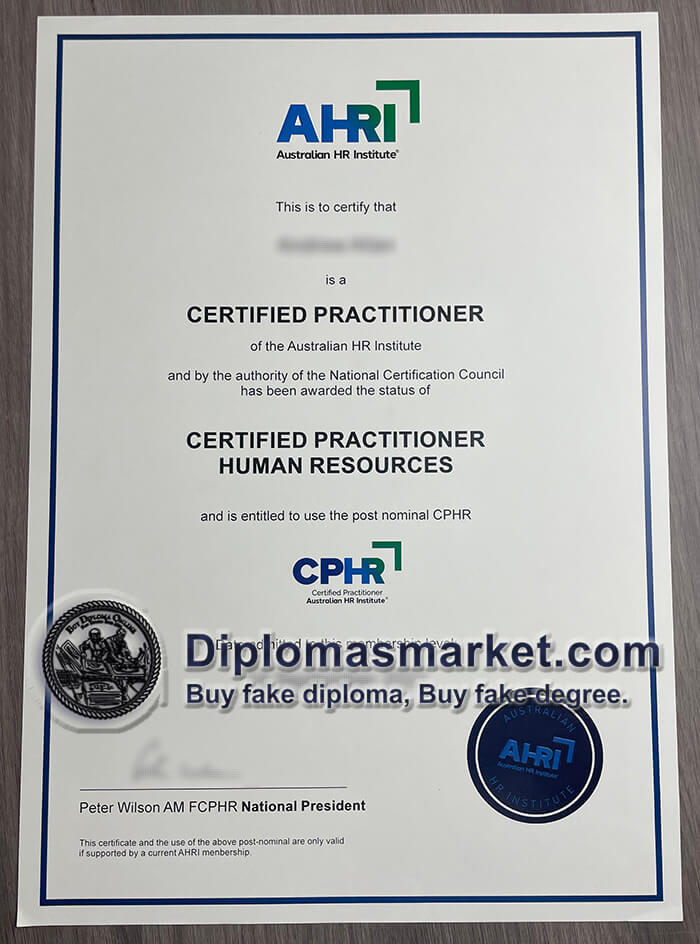 How to get Australian HR Institute certificate? buy fake AHI certificate online.