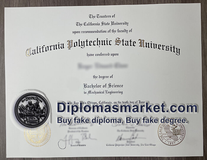 Where to order California Polytechnic State University diploma?