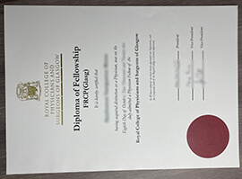Royal College of Physicians and Surgeons of Glasgow Certificate.