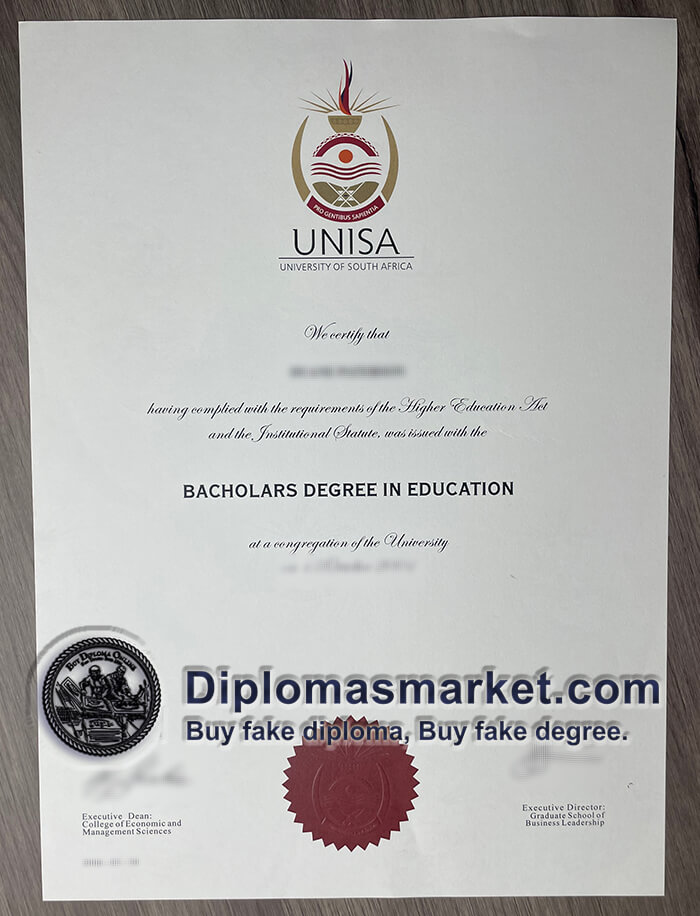 Where to order UNISA certificate? buy fake UNISA degree online.