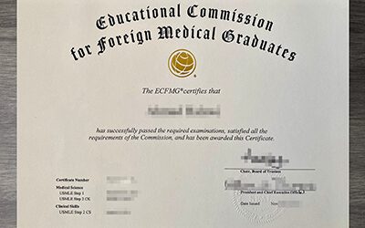 How long to replicate a ECFMG certificate in the USA?