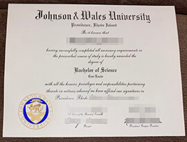 Fake Johnson Wales University degree for sale, Buy JWU diploma.