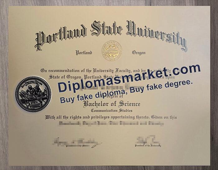 Portland State University diploma