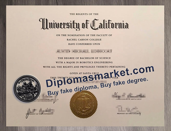 University of California Santa Cruz diploma