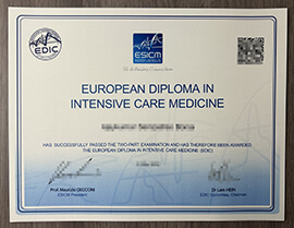 Buy European Society of Intensive Care Medicine certificate.
