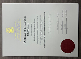 Royal College of Physicians and Surgeons of Glasgow Certificate.