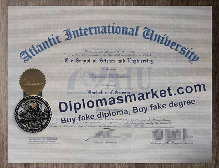 Atlantic International University diploma