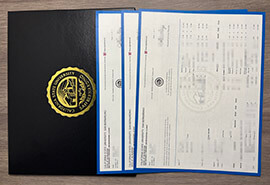 Customized Cal State San Bernardino transcript and diploma cover.