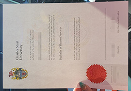 Customized Charles Sturt University diploma latest version.