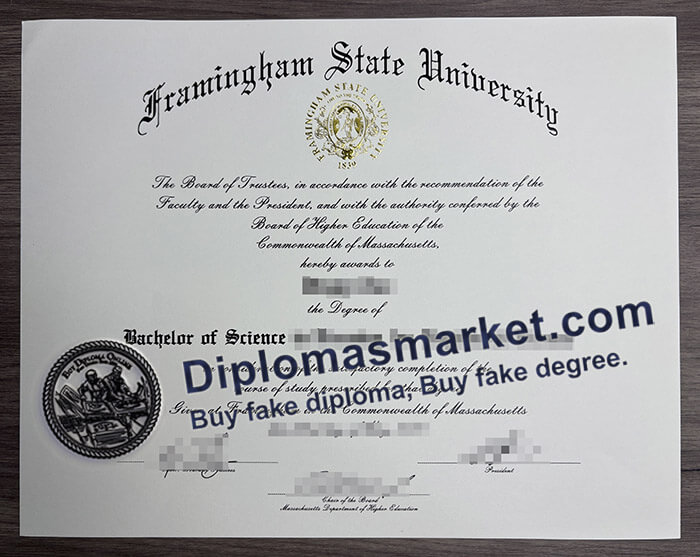 Framingham State University diploma