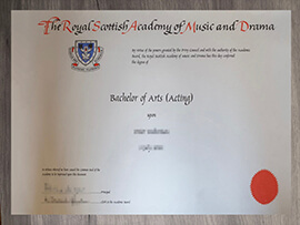 Copy Royal Scottish Academy of Music and Drama degree.