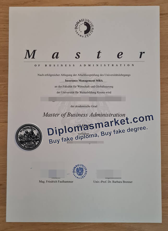 Universität für Weiterbildung Krems diploma