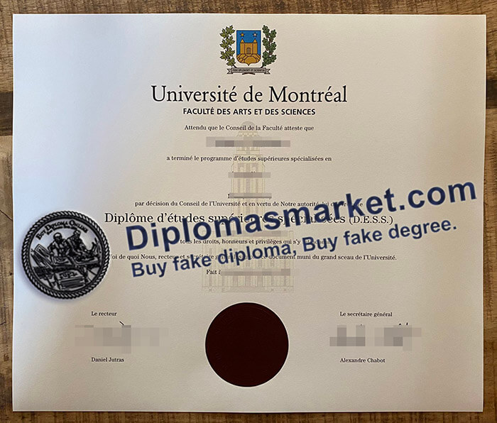Université de Montréal diploma