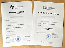 Cost to make a Hochschule Albstadt Sigmaringen Urkunde online.