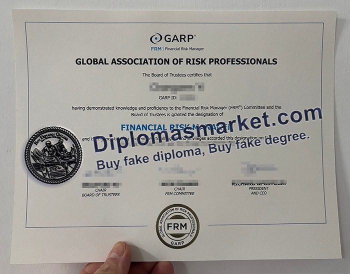 Global Association of Risk Professionals certificate