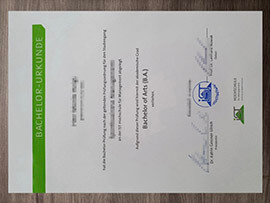 Can I order a IST University of Applied Sciences Urkunde?