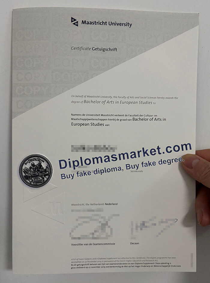 Maastricht University diploma