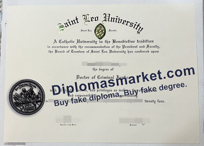Saint Leo University diploma