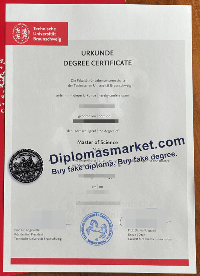 Technische Universität Braunschweig Urkunde