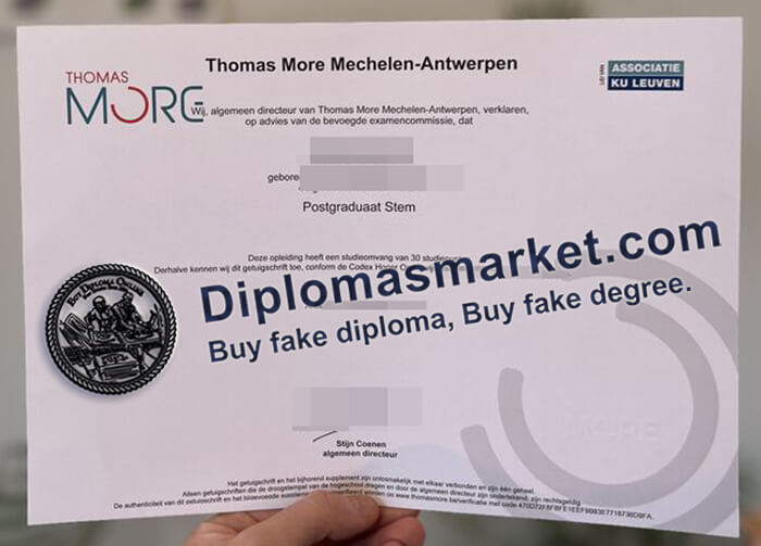 Thomas More Mechelen Antwerpen diploma