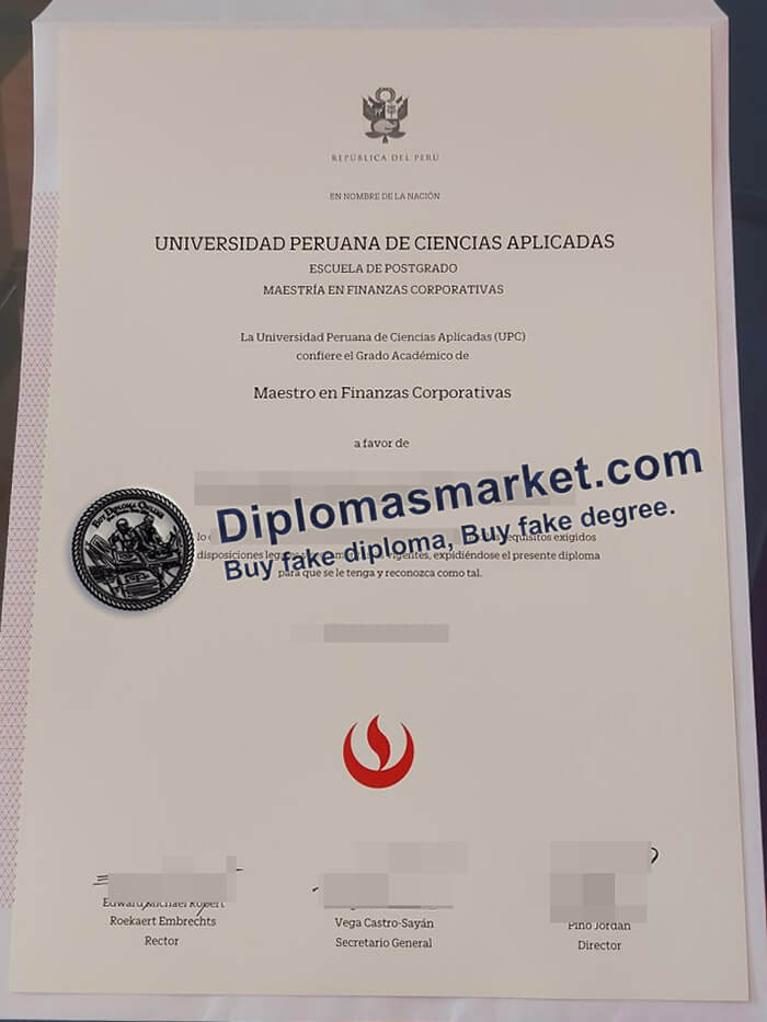 Universidad Peruana de Ciencias Aplicadas diploma