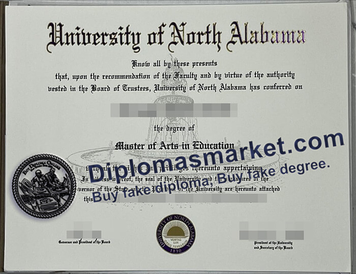 University of North Alabama diploma