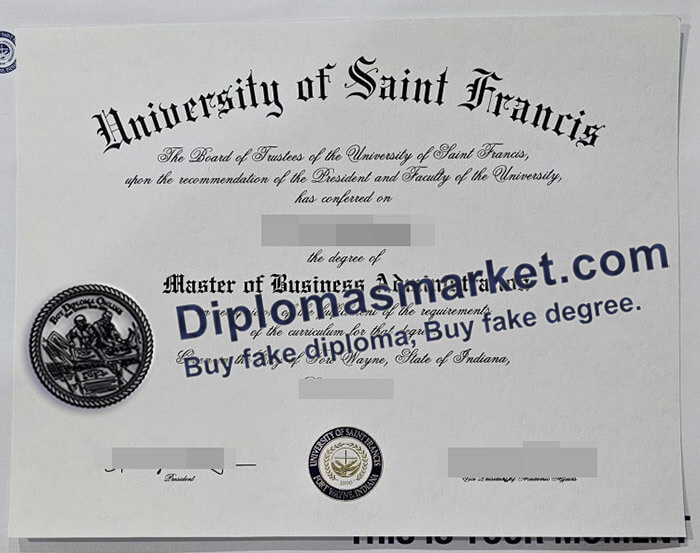 University of Saint Francis diploma