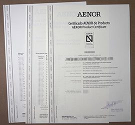 Who can provide me with a fake AENOR Product certificate?