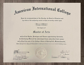 Order a American International College degree, Buy AIC diploma.