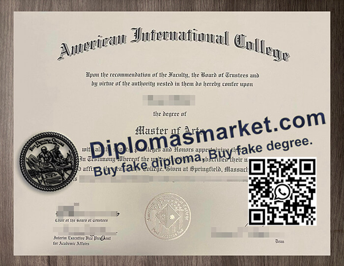 American International College diploma