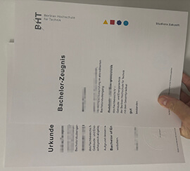 Making for a Berliner Hochschule für Technik Zeugnis online.