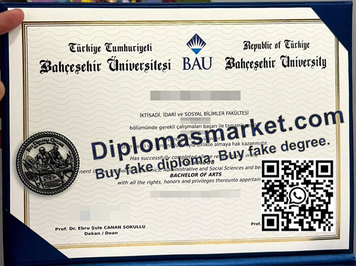 Bahçeşehir University diploma