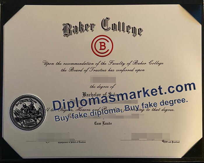 Baker College diploma
