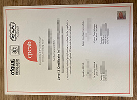 How much Cost to make a CPCAB Level 3 certificate online?