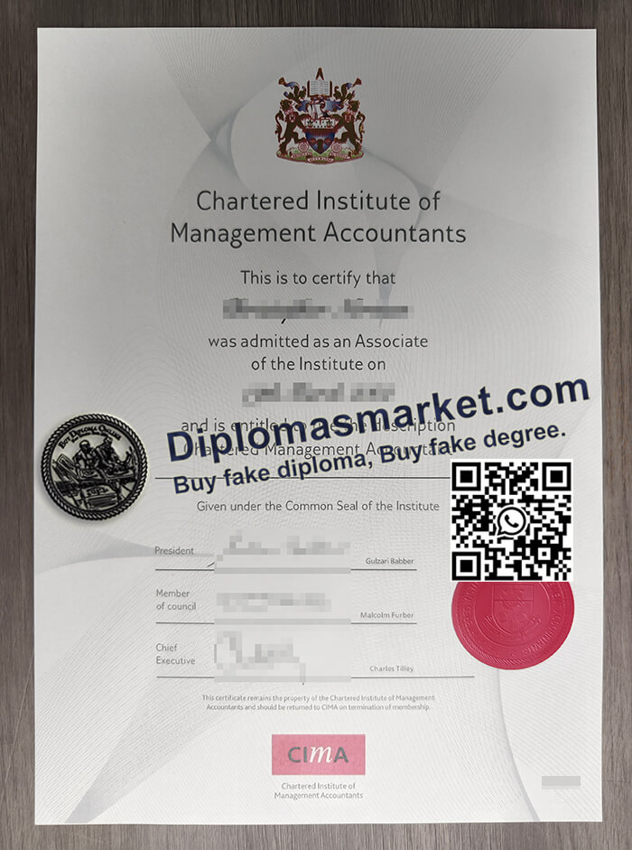Chartered Institute of Management Accountants certificate