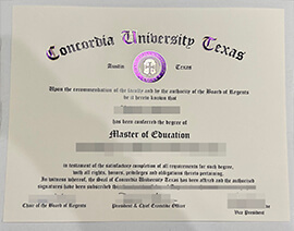 The best quality of the Concordia University Texas degree for sale.