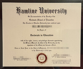 How many days does to order a Hamline University degree online?