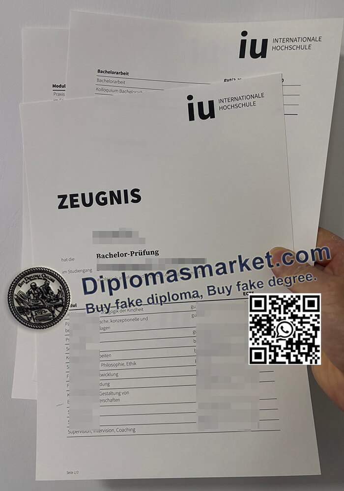 IU Internationale Hochschule Urkunde
