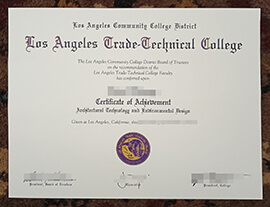 Where to buy Los Angeles Trade Technical College certificate